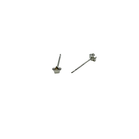 earringa stud silver steel star2